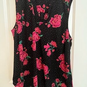 Torrid Pink Floral Sleeveless Tank Top